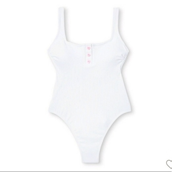 Stoney Clover x Target white Henley one piece swimsuit NWT - Picture 1 of 5